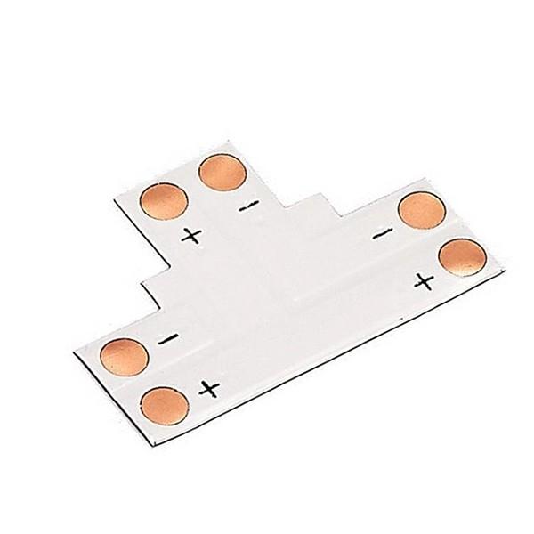 8mm 2Pin T shape pcb single color led strip connector